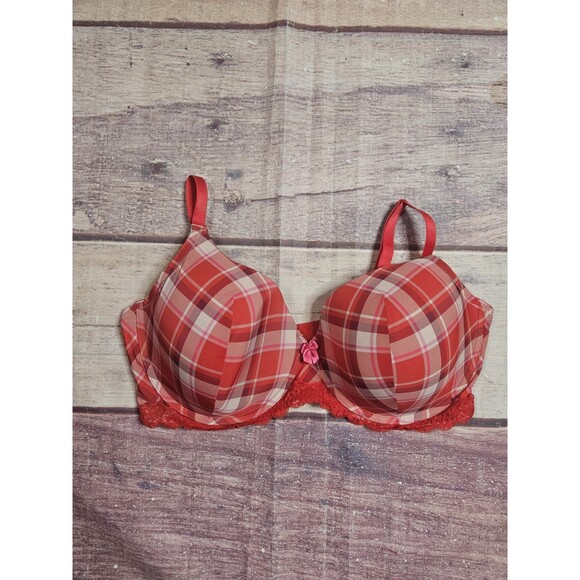 Adore Me Bra Size 40DDD Push Up Padded Underwire Plaid - Picture 1 of 6